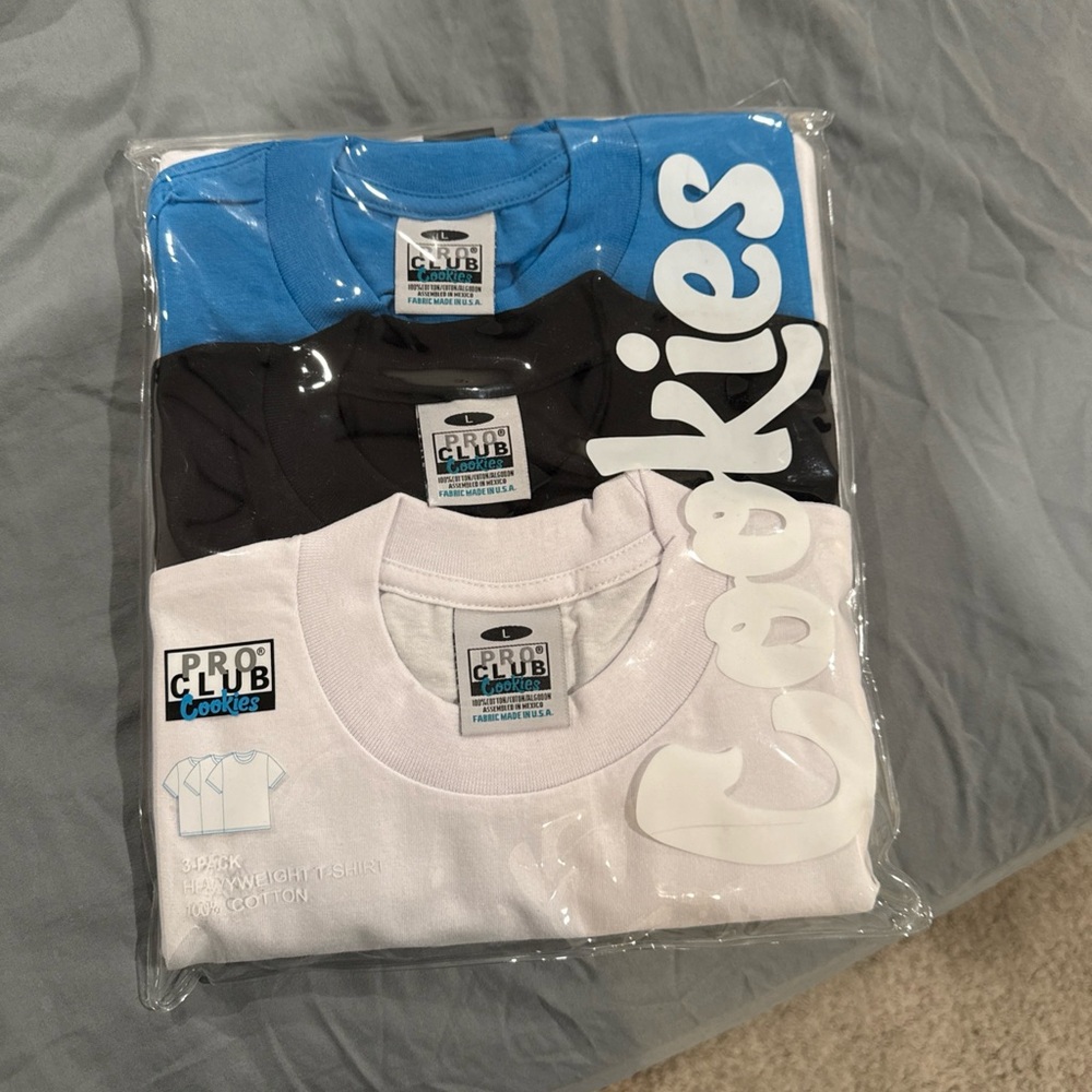 Pro Club Cookies Short Sleeve Tees - Blue, Black, White